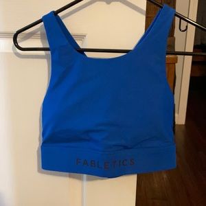 Fabletics blue No-bounce sports bra